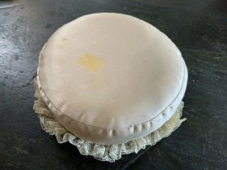 Antique Vintage Pin Cushion Pillow with Tambour Lace Top 2