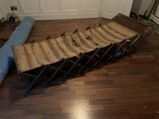 Antique Ww1 Mingetta Officers Campaign Bed.