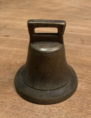 Antique / Vintage Brass Sheep Cow Goat Bell 3 " Tall