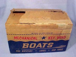 Vintage Store Display & 11 J.  Chein Mark 1 Speed Boat Wind - Ups Very Rare Box 50s