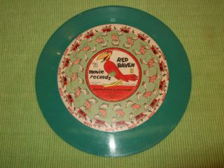 Rare Green 1956 Red Raven Movie Record Old Macdonald & Little White Duck Pigs