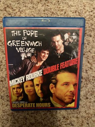The Pope Of Greenwich Village / Desperate Hours 2 - Disc Blu Ray Rare Oop