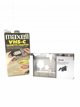 Vintage Maxell Vhs - C Cassette Adapter - Not For Use With 8mm 1980s Rare Vtg