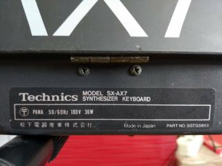 TECHNICS SX - AX7 Synthesizer Keyboard Interactive rare Japan 6
