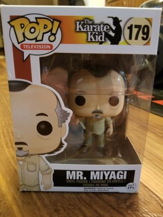 Rare Funko Pop Mr.  Miyagi The Karate Kid 179 Vaulted Not