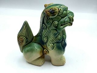 Vintage Chinese Asian Ceramic Foo Dog Fu Lion 5.  5 "