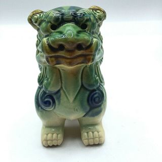 Vintage Chinese Asian Ceramic Foo Dog Fu Lion 5.  5 