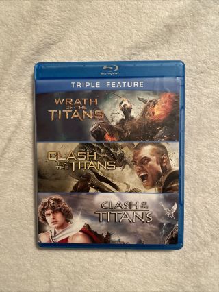 Clash Of The Titans,  Wrath Triple Feature Movie Trilogy Blu - Ray Set Rare Oop