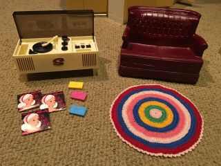 Vintage Marx Sindy Doll Furniture Love Seat And Entertainment Console