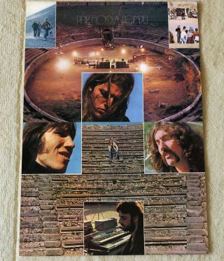 Pink Floyd Meddle Pink Floyd Filming Live At Pompeii Poster,  Fantastic Rare