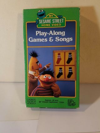 Sesame Street - Play - Along Games & Songs - Vhs Tape - Rare Htf