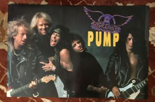 Aerosmith Pump Rare Promo Poster From 1989