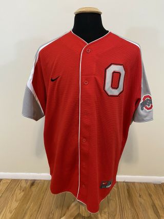 Men’s Nike Ohio State University Baseball Jersey Size Large Rare