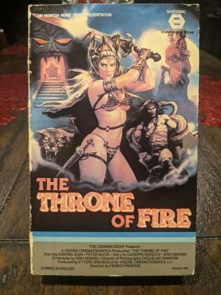 The Throne Of Fire Vhs Cannon 1982 Sword And Sorcery Science Fantasy Oop Rare
