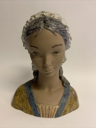 Lladro 12024 " Little Girl " In The Gres Finish,  Rare Piece Retired In 1985,  14 "
