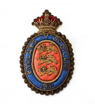 Rare Silk & Gold Braid Fa Councillors Football Badge.  England V Scotland 1901.