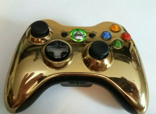 Xbox 360 Gold Limited Edition Wireless Controller Rare