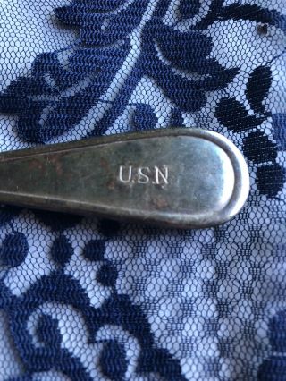 International Silver Co.  U.  S.  N.  Soup Spoon 3