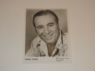 Faron Young Signed 8x10 Photo Country Western Singer Artist Autograph Rare (12)