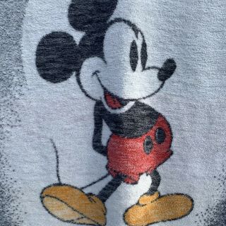 Beiderlack Vtg Mickey Mouse Fuzzy Blanket 72 " X 56 " Walt Disney Co Reversible