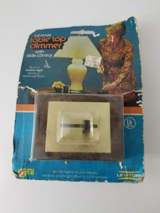 Rare Tabletop Lamp Dimmer Control With Slide Control Vintage Leviton