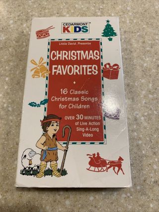 Cedarmont Kids Little David Presents Christmas Favorites Vhs Tape Oop Htf Rare