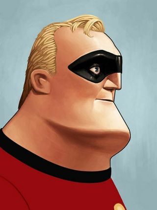 The Incredibles - Mr Incredible By Mike Mitchell - Rare Mondo Print