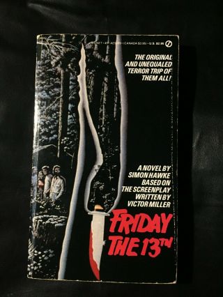 Friday The 13th Simon Hawke Novel Movie Tie - In First Printing 1987 Very Rare