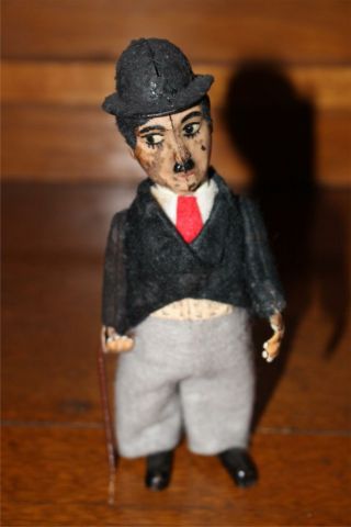 Antique Rare Schuco Charlie Chaplin Tin Wind Up Toy