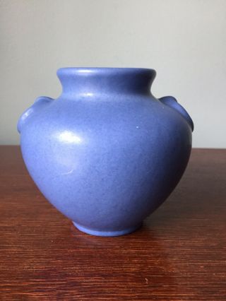 Rare Vintage Pfaltzgraff York Pottery Blue Matte Vase 138 Arts & Crafts