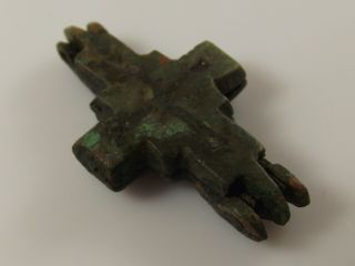Ancient Bronze Cross Encolpion Kievan Rus 9 - 12 Century Viking 1352