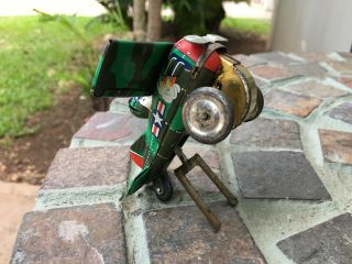 VERY RARE 1920s Vintage Marx Japan Tin Toy Wind Up Roll Over Airplane 6