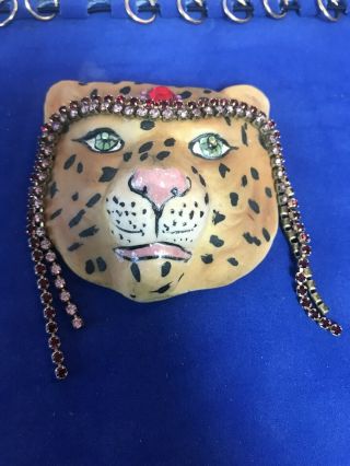 Rare Vintage Tiir Ray " Tiger Face " Brooch Pin (a)