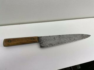 Antique Forgecraft Hi/high - Carbon - Steel Blade Butcher Chef Full - Tang Knife