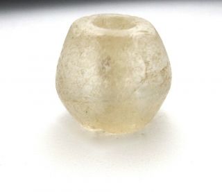 Rare Small Ancient Crystal Rock Quartz Bicone Bead 11mm X 12mm