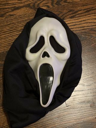 Scream Mask Fearsome Faces Fun World Gen 1/2 Ghost Face Rare Deluxe Hood