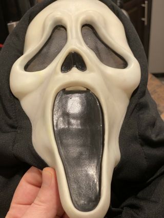 Scream Mask Fearsome Faces Fun World Gen 1/2 Ghost Face Rare Deluxe Hood 4