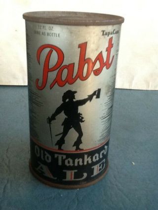 Vintage Pabst Old Tankard Ale Flat Top Rare Irtp Can Keglined Trade,  Ill.  Wis