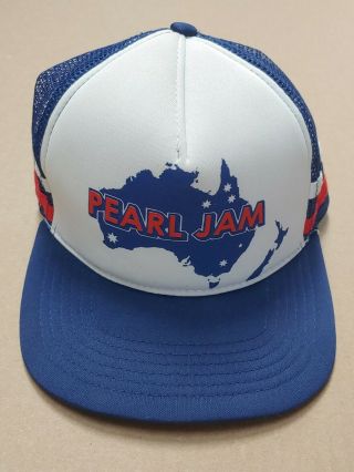 Pearl Jam Trucker Hat Cap 2014 Australian Tour Rare Snapback Eddie Vedder