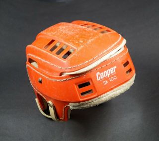 Vintage Rare Cooper Sk100 Hockey Hurling Red Helmet
