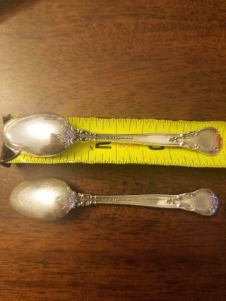 Vintage GORHAM Sterling Silver Demitasse Spoons CHANTILLY Pattern 1895 pat 2