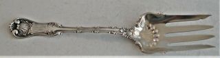 Antique Large Sterling Silver Serving Fork Whiting Imperial Queen 1893