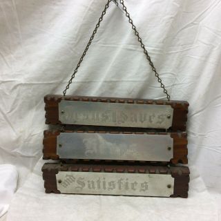 Vintage Religious Wall Hanging Jesus Saves Keeps And Satisfies Antique Etched