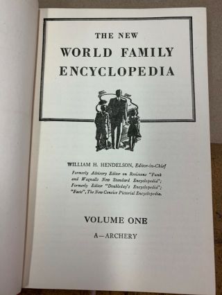 Vintage The World Family Encyclopedia.  Rare.  Vol.  1 - 8.  1954 - 3