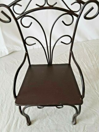 Vintage Wrought Iron Doll Chair 10 