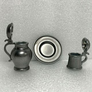 Bodo Hennig No.  912 Dolhouse Miniature Pewter Dishes Set Of 3