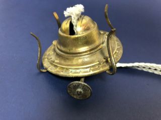 No.  1 Size Antique Kerosene P&a Oil Lamp Eagle Brass Burner & Wick 7/8 " Gc Usa