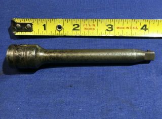Rare Snap - On Gftax 4 3/8 " Drive To 1/4 " Drive 4 " Extension With Locking Pin