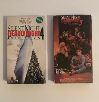 Silent Night Deadly Night 4 And 5 Vhs Rare Cult Christmas Horror Clint Howard