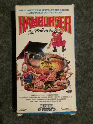 Hamburger - The Motion Picture (vhs,  1986) Rare Sex Comedy